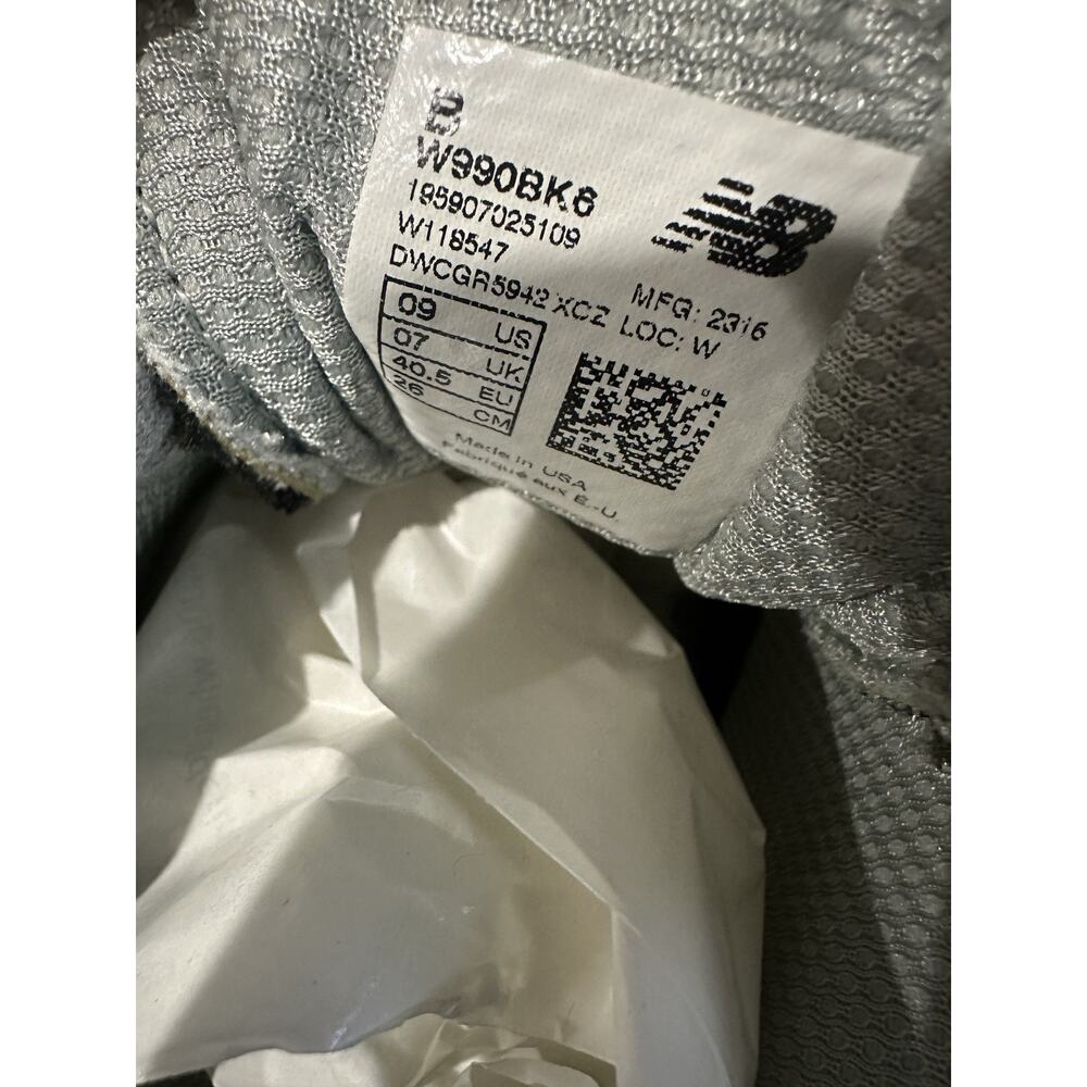 New Balance 990V6 Black Suede Shoes W990BK6 Sneakers Women’s Size 9 B USA Made - Picture 15 of 16